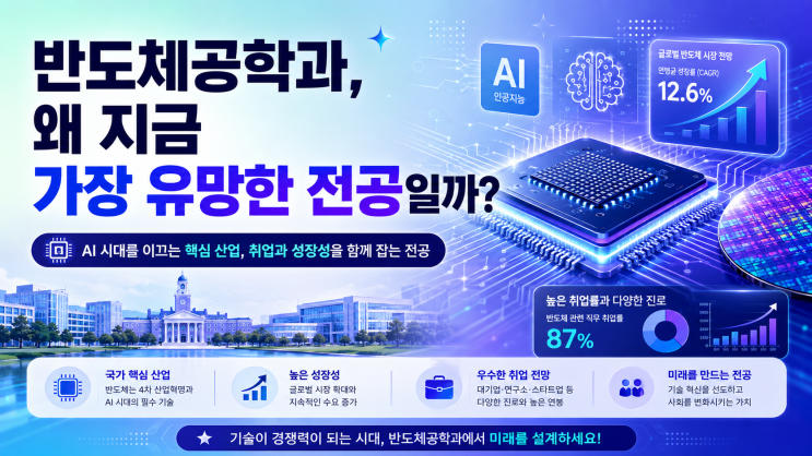  반도체공학과가 유망한 이유와 한국 상위 7개 대학 객관 비교
