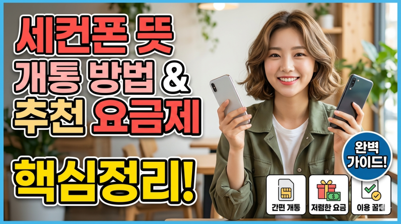 세컨폰 뜻 개통 방법과 추천 요금제 핵심정리