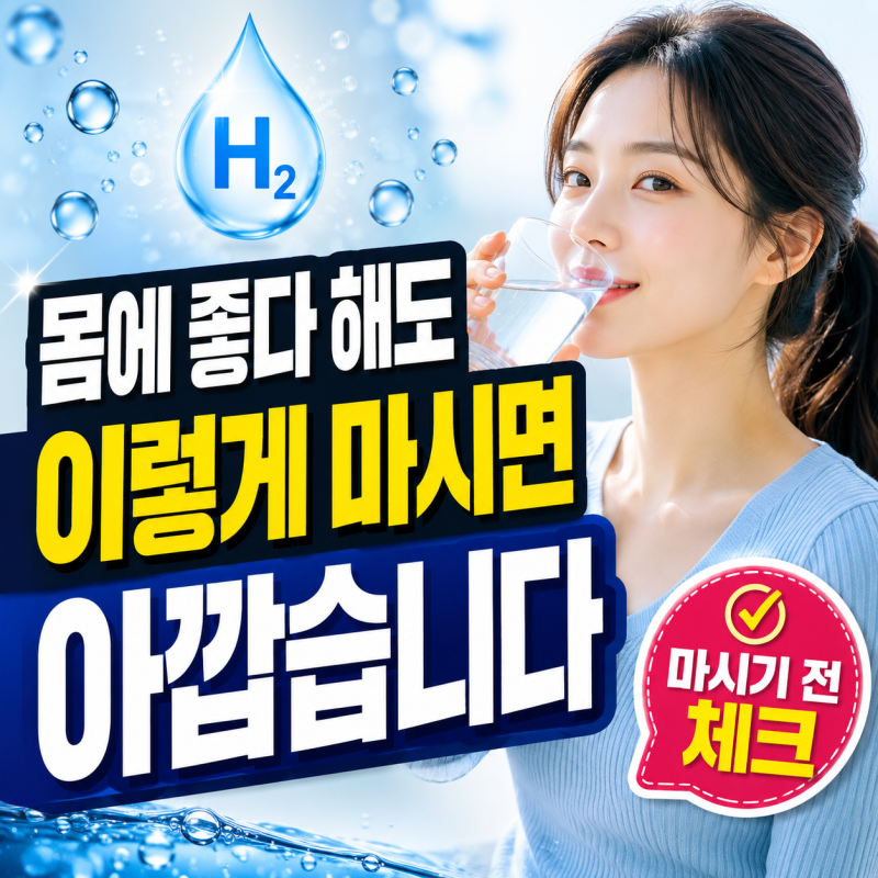 수소수효능, 마시기 전 ‘이 기대’는 낮춰야 합니다