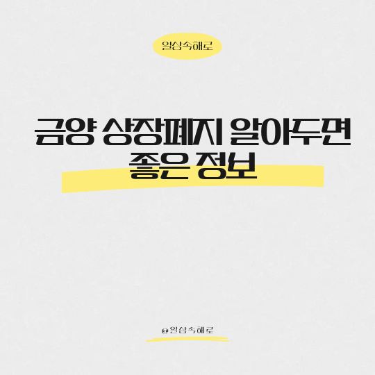  19만 원에서 9천 원으로 금양 상장폐지 절차와 주주 대응 전략