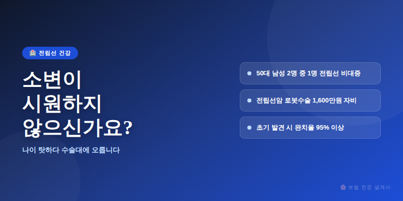 소변이 시원하지 않다고요? 나이 탓하다 수술대에 오릅니다