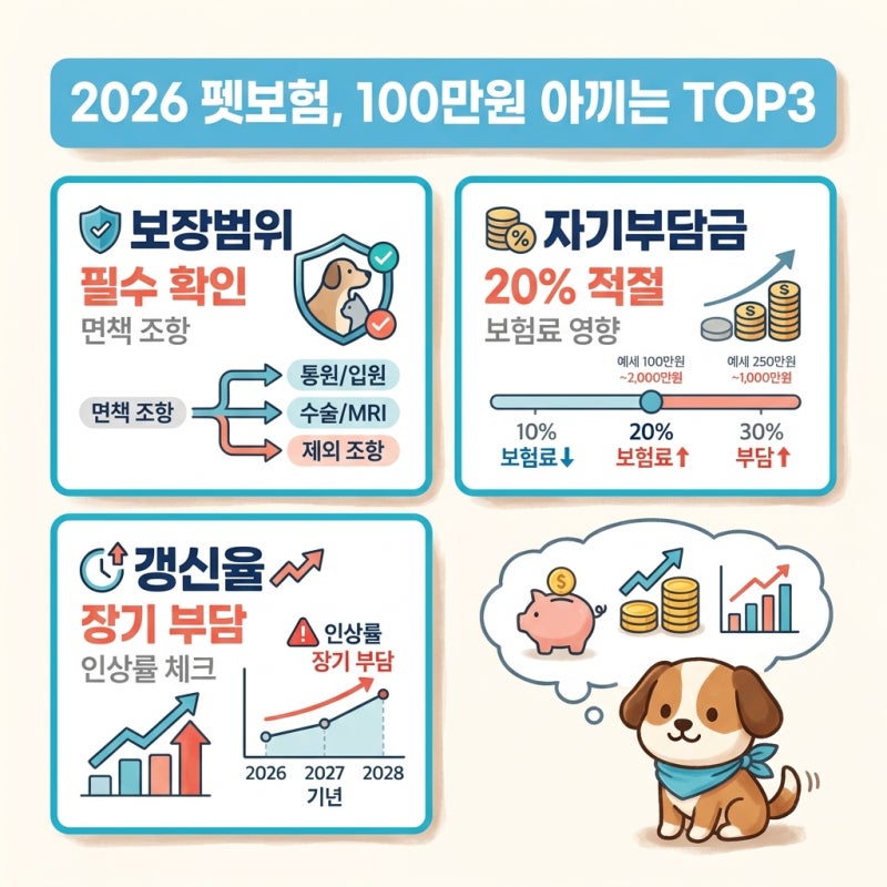 2026년 강아지 펫보험 추천 순위, 당신만 모르는 TOP 3 비교