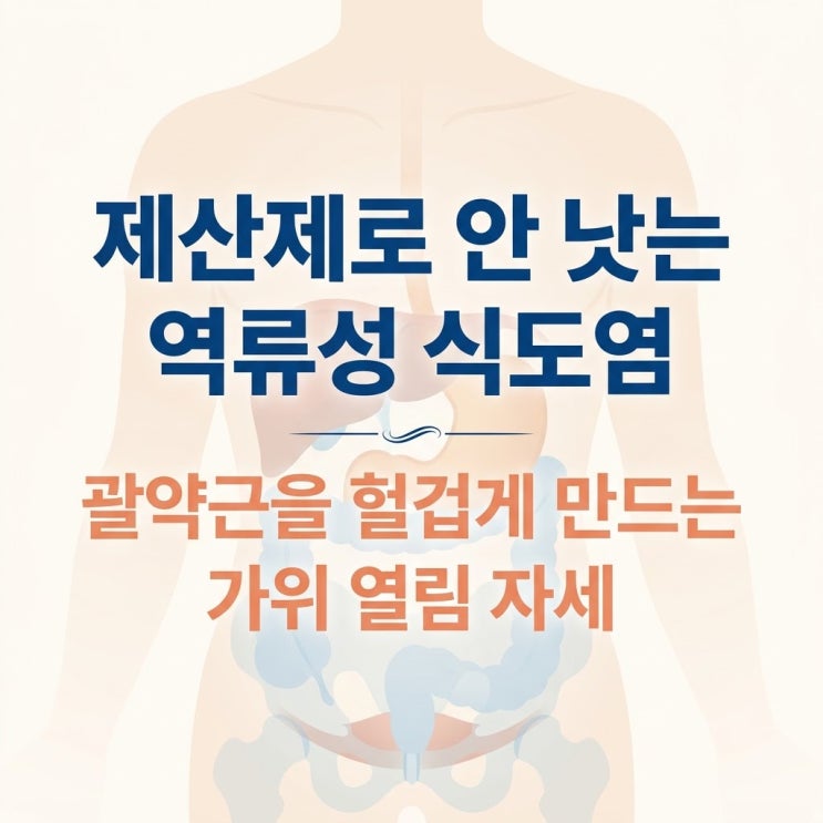  역류성 식도염 요실금 원인 가위열림자세, 제산제 한계와 골반 추나 치료