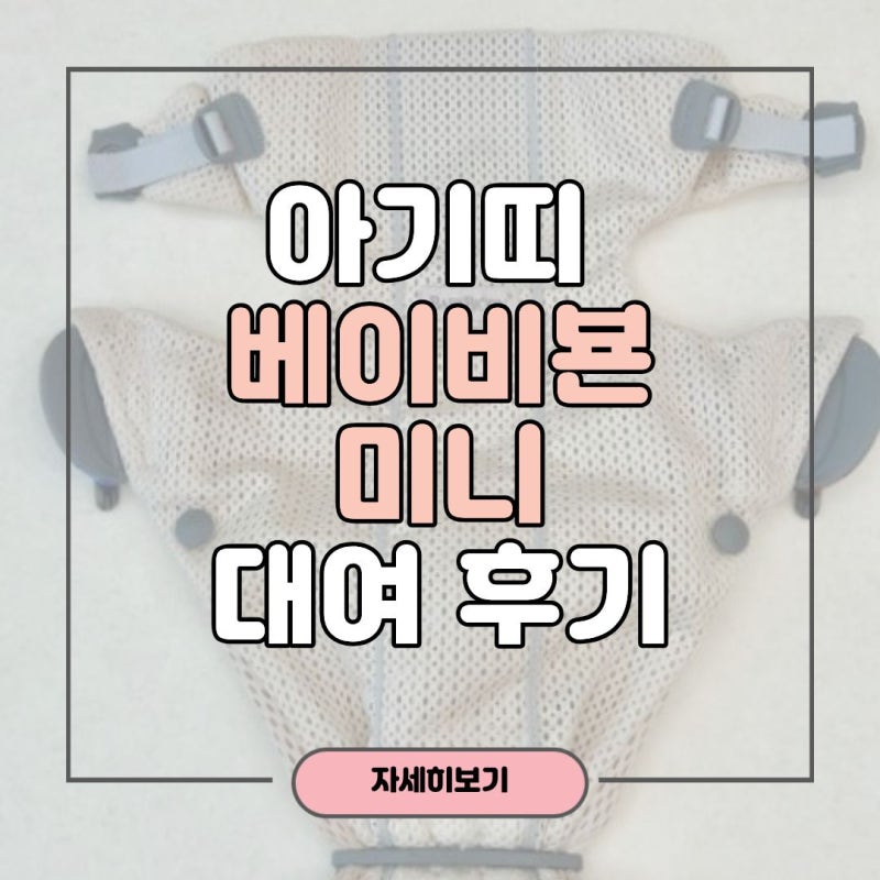신생아 아기띠 추천 베이비뵨 미니 메쉬 페어리 핑크 대여 내돈내산 후기