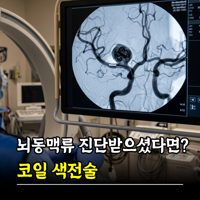 뇌동맥류 진단받으셨다면? 코일색전술 개두술과 차이점