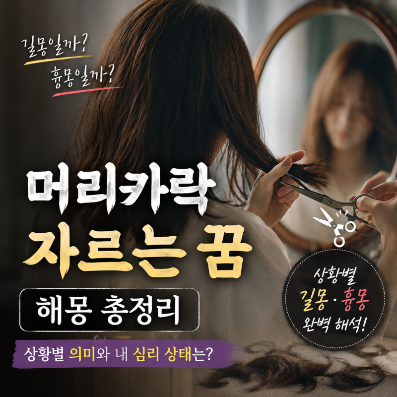 머리카락 자르는 꿈 해몽 뜻 총정리! 길몽일까 흉몽일까?