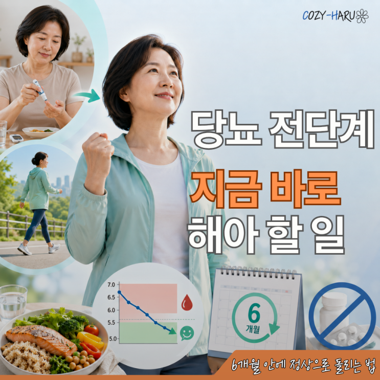  당화혈색소 5.7~6.4% 6개월 만에 약 없이 정상으로 돌아온 사람들이 가장 먼저 한 것은?