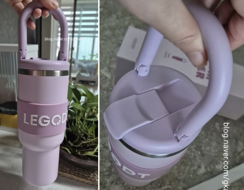 레고트 텀블러, 손잡이 편한 1000ml 대용량 텀블러