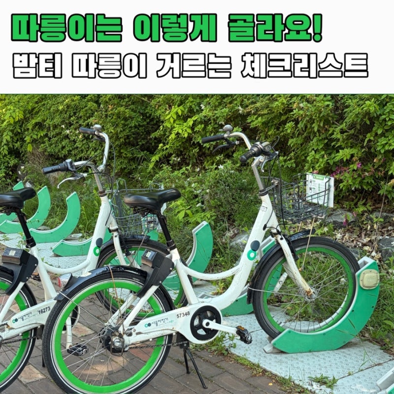 일일권 하나면 24시간 무제한 탑승 신형 따릉이 고르는 법 꿀팁