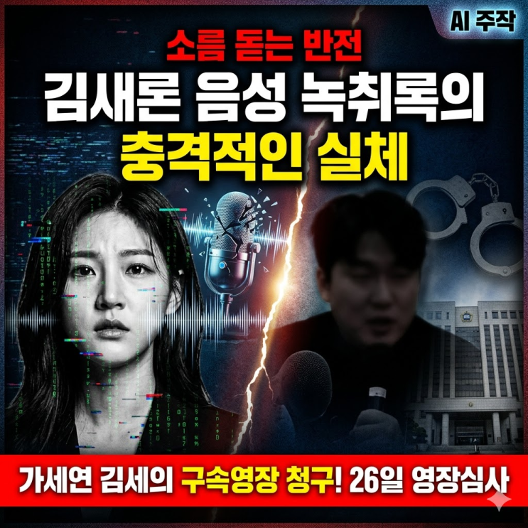  김새론 AI 목소리 조작 사건의 전말: 가세연 김세의 대표 구속영장 청구 팩트 체크