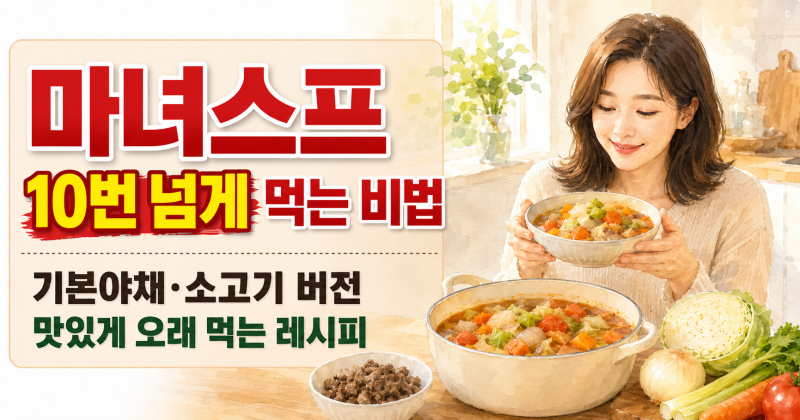 마녀스프 레시피 맛있게 해서 10번 넘게 먹는 법