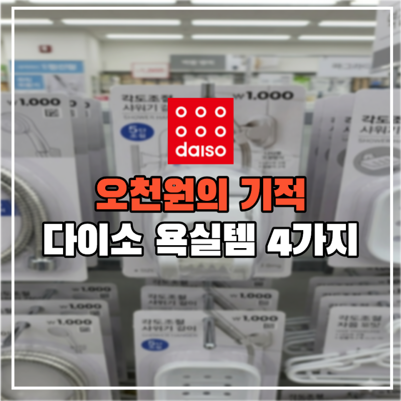 5,000원의 기적! 다이소 욕실 필수템 4가지