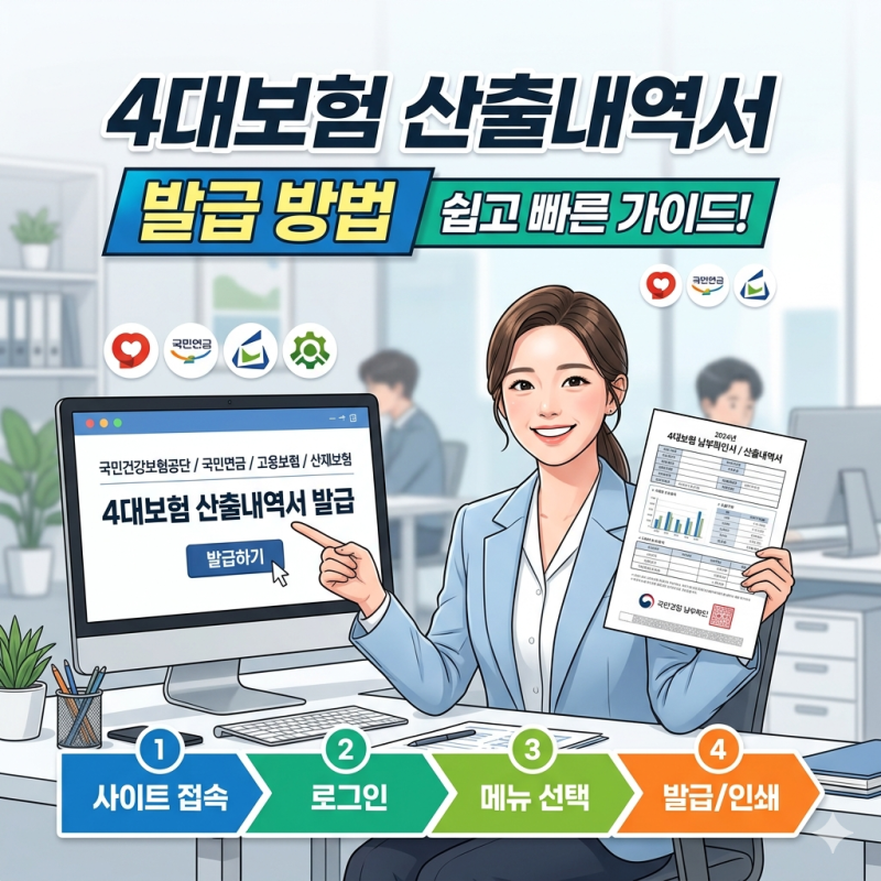 4대보험 산출내역서 발급 방법