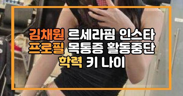 김채원 르세라핌 인스타 프로필 목통증 활동중단 학력 키 나이