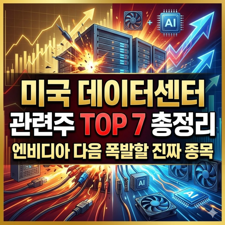  미국 데이터센터 관련주 TOP 7 총정리, 엔비디아 다음 진짜 폭발할 종목
