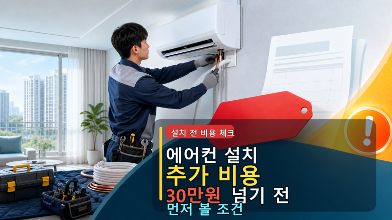에어컨 설치 추가 비용, 30만원 넘기 전에 먼저 볼 조건