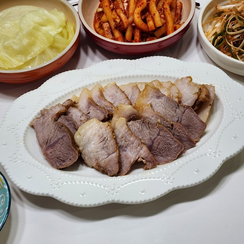 무수분 수육 삶는법 돼지고기 앞다리살 수육 보쌈 레시피