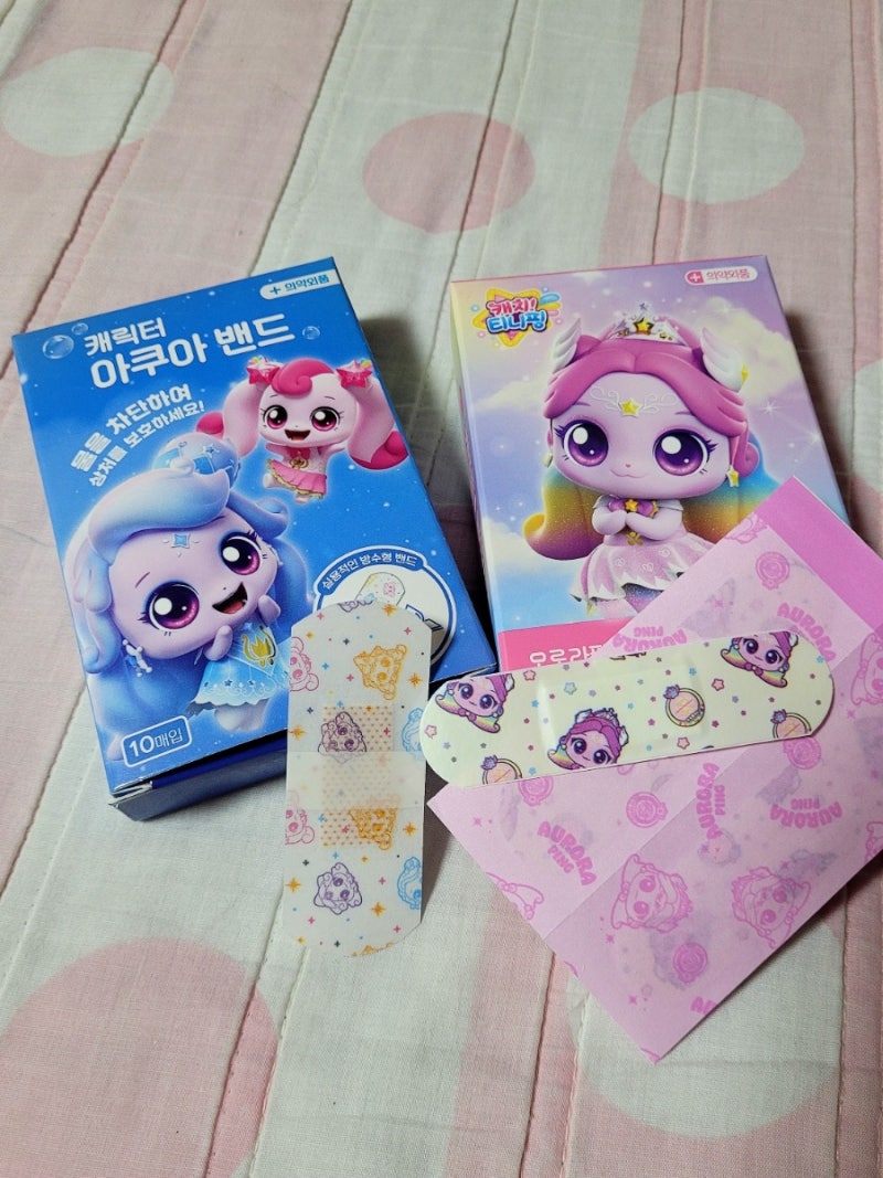 티니핑 밴드 귀여워~ 슈팅스타 캐치티니핑 캐릭터 올밴드(오로라핑), 아쿠아밴드(하츄핑, 빛....