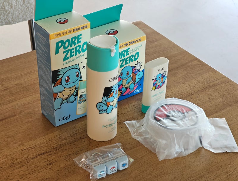 올리브영 포켓몬 콜라보 꼬부기 오브제 포어제로 선스틱 올인원