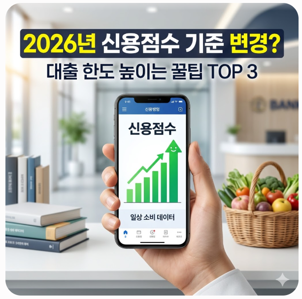  2026년 신용점수 기준 변경? 쇼핑 교통비로 대출 한도 높이는 꿀팁 TOP 3