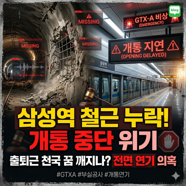  GTX-A 삼성역 철근 누락 사태 전말: 개통 일정 연기 의혹과 안전성 진단