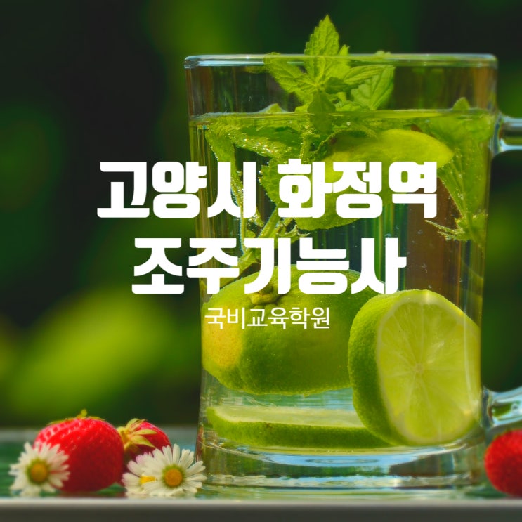  고양시 화정역 조주기능사 2026년 자격증 실기준비반_국비교육학원