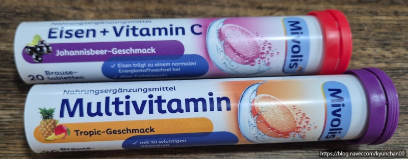 [선물후기] 물 건너온 감동! 독일 직구 Mivolis 발포 비타민, 확실하게 즐기는 아재의 탄산수 꿀....