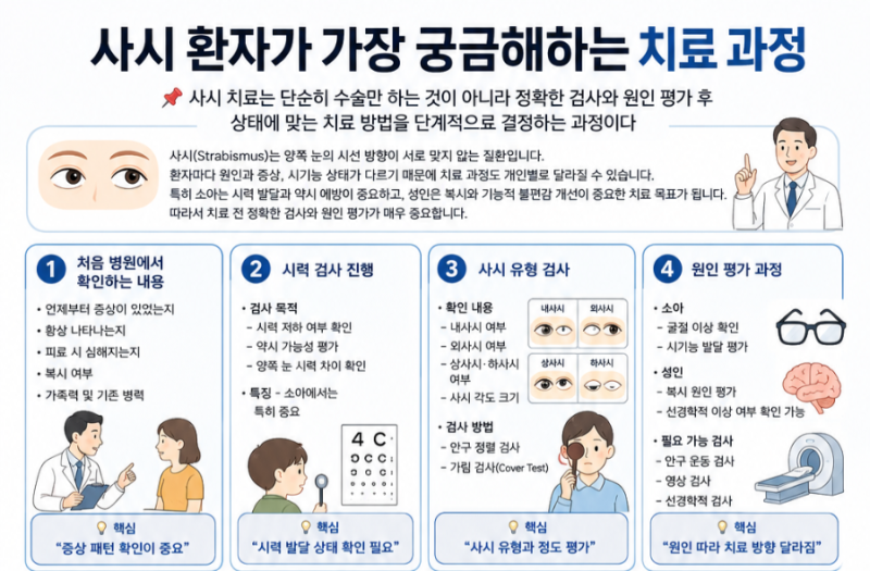 사시 환자가 가장 궁금해하는 치료 과정