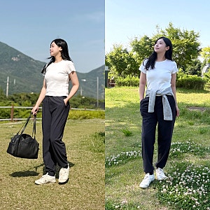 입자마자 시원한 탑텐 수퍼스트레치 여자 조거팬츠 여성 트레이닝 런닝바지 텐텐데이