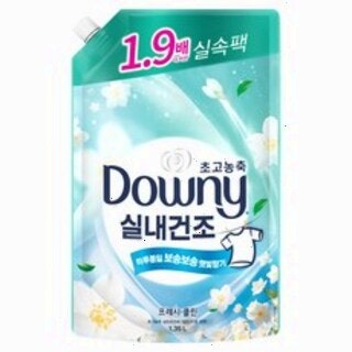  다우니 실내건조 초고농축 섬유유연제 프레시 클린 자스민향 리필 - 실내 건조 전용 깨끗한 생화 향기