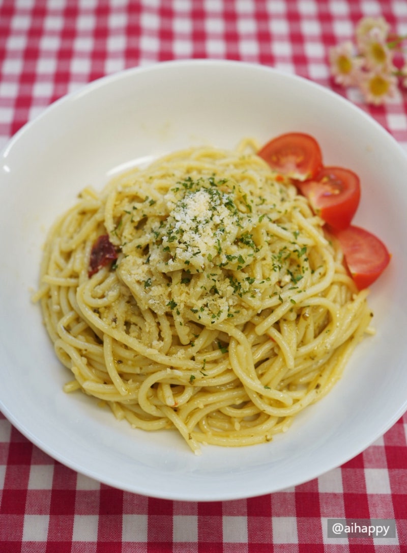 반찬 없을 때 2가지 넣어도 맛있는 원팬 바질페스토 파스타 만드는 법 레시피 자취생, 혼밥추....