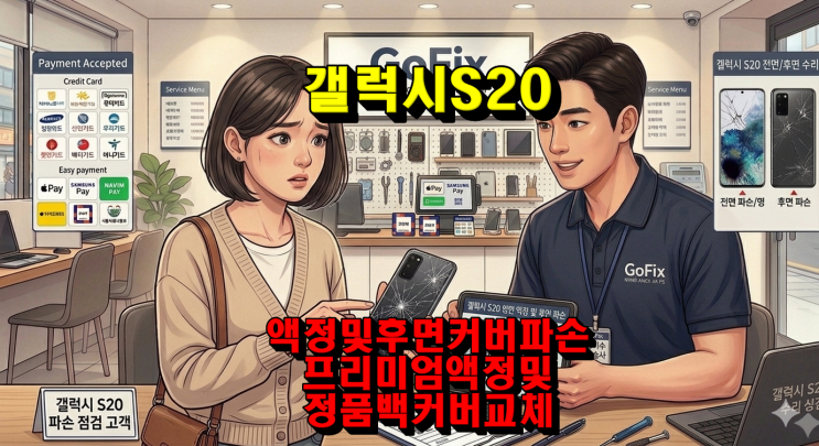  [갤럭시수리] 갤럭시S20 액정 및 후면 커버 파손, 프리미엄 호환 액정과 정품 백커버 교체 수리 후기 