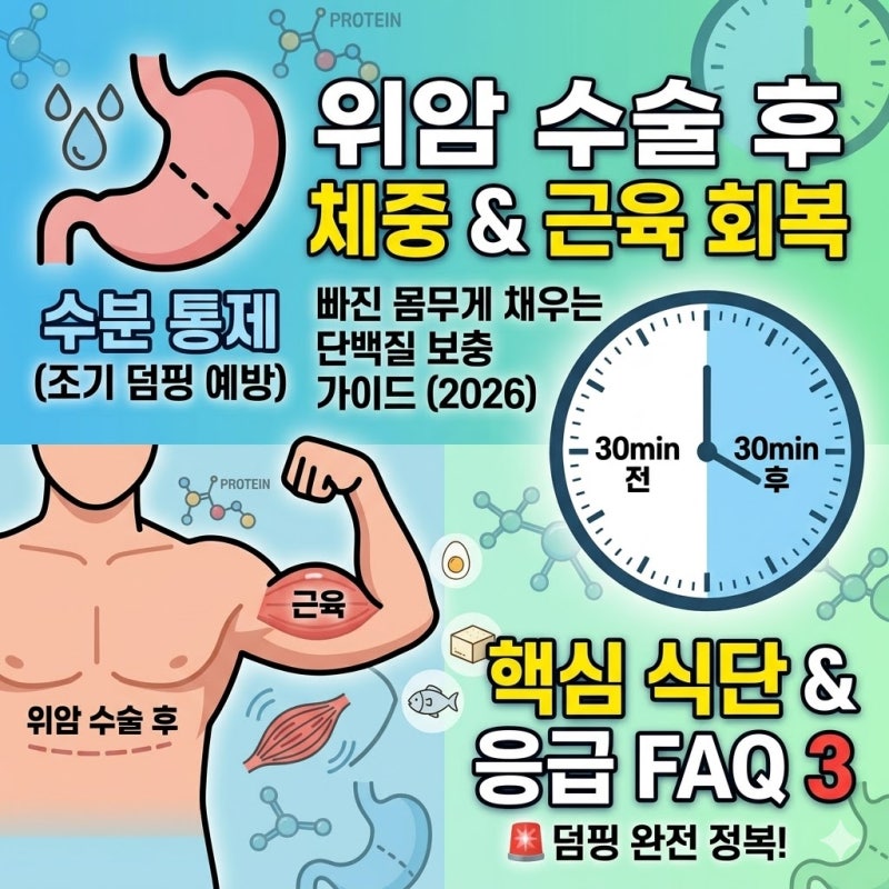 위암 수술 후 급격한 체중 감소 부작용 방지: 빠진 몸무게 회복하는 단백질 보충 가이드 (2026 ....