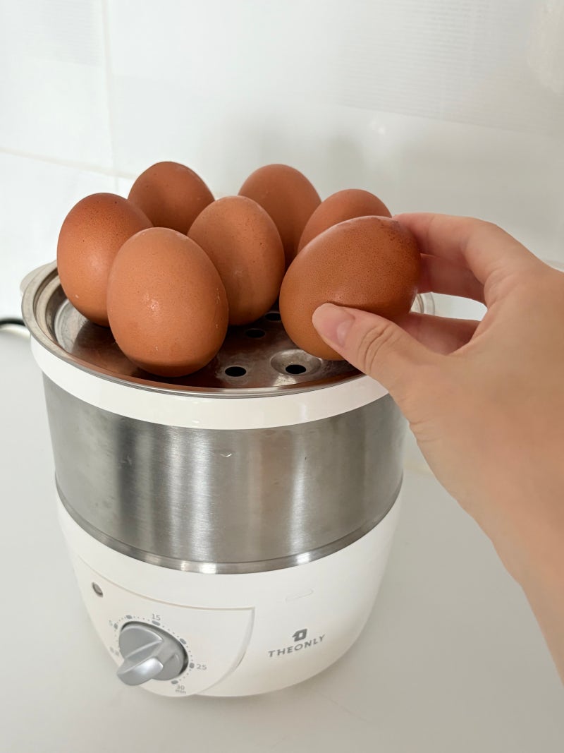 디온리 계란찜기 올스텐찜기 반숙계란 시간 사용법