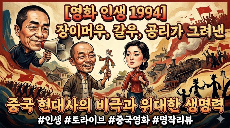 [영화 인생 1994] 장이머우와 갈우, 공리가 그려낸 중국 현대사의 비극과 위대한 생명력