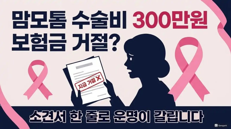맘모톰 수술 300만원 보험금, 거절당한 90%의 진짜 이유 (소견서 한 줄로 운명이 갈리는 BI-RADS....