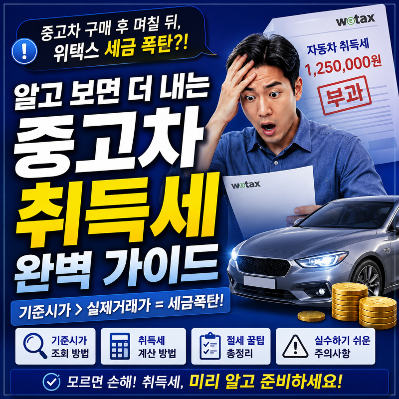 자동차 시가표준액 조회, 계약 전 5분이 세금을 바꿉니다