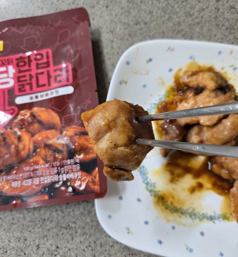 치킨보다 맛있는 네네치킨 네꼬닭 저당 한입닭다리 숯불바베큐맛과 닭갈비맛
