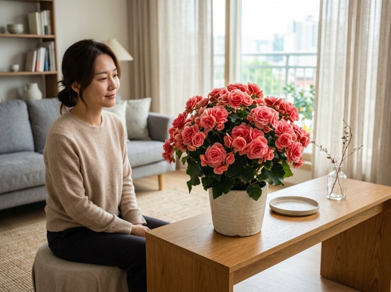 “꽃다발처럼 피어납니다” 장미베고니아 예쁘게 오래 키우는 방법