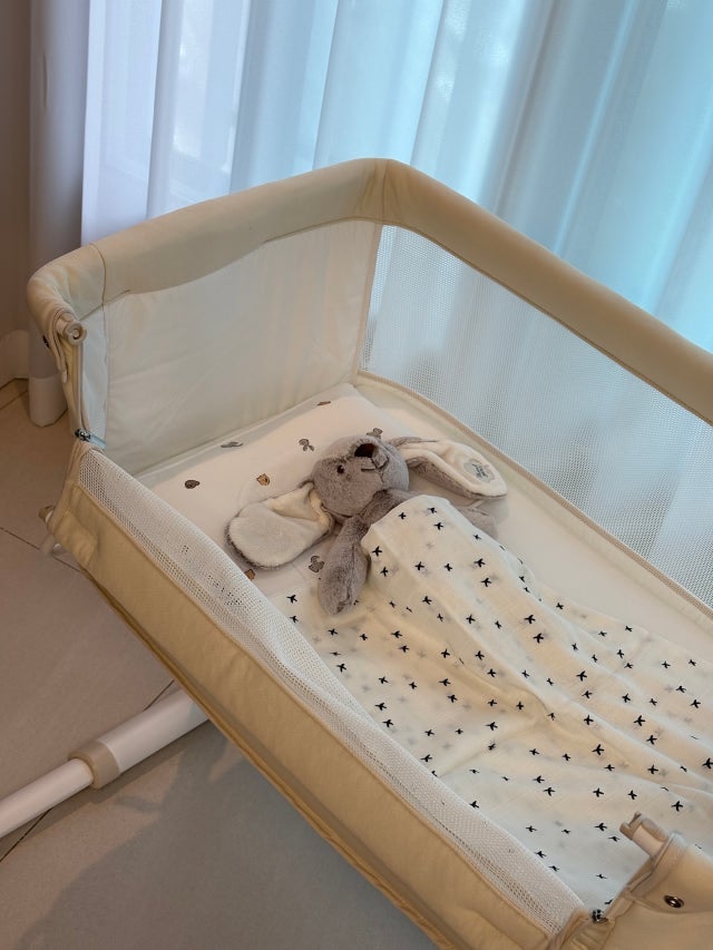 신생아 아기침대 허리 부담 고민 끝, 도노도노 키큰 신생아 이동식 아기침대 후기
