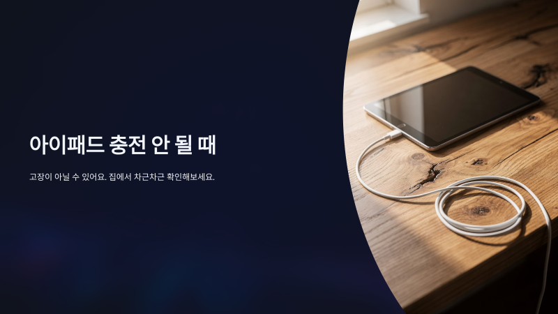 아이패드 충전이 안돼요. 뭐가 문제일까요?