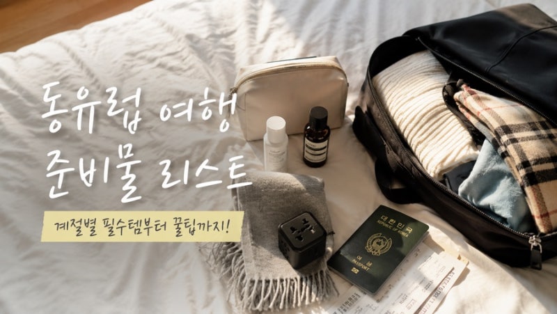 동유럽 3국 여행 준비물 총정리 ㅣ 헝가리 오스트리아 체코 여행 전 꼭 챙기세요