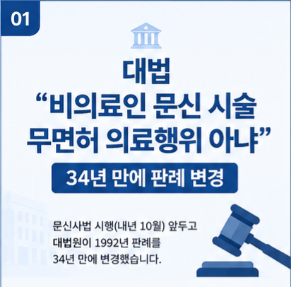  문신 시술 무면허 의료행위 아냐, 대법원 판결 화제