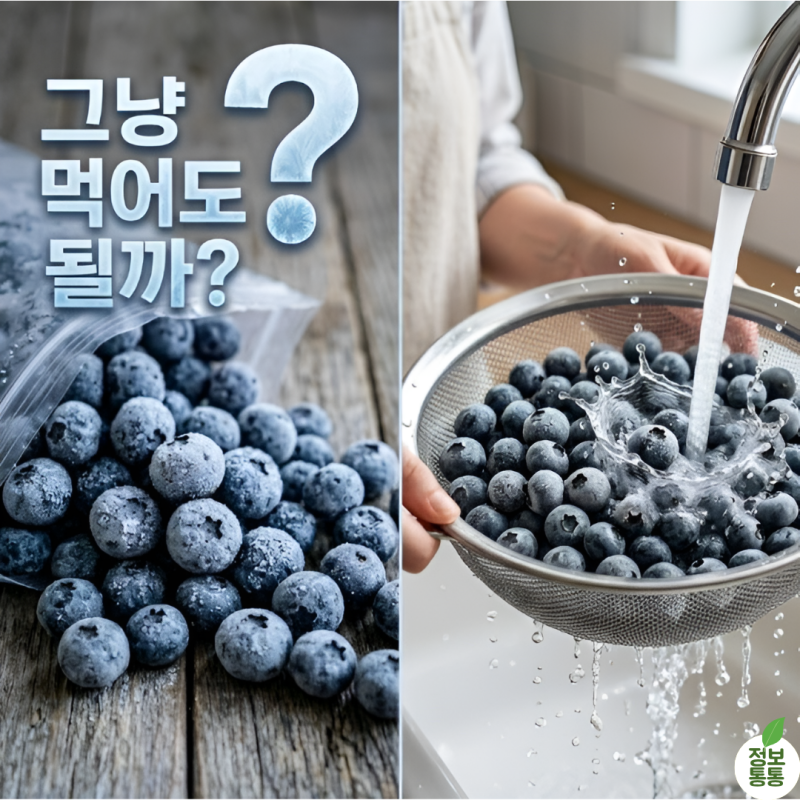 마트 냉동 블루베리 씻어서 먹어야 하나요? 올바른 세척법과 부작용 없는 하루 권장량