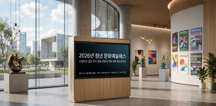  2026년 청년 문화예술패스 신청대상 공연 전시 영화 관람비 지원 혜택