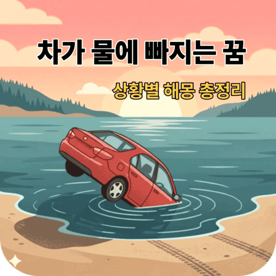 차가 물에 빠지는 꿈 중요하게 해석해야 할 사항 정리
