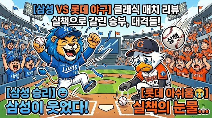 [<b>삼성 롯데 야구</b>] 삼성 라이온즈 vs 롯데 자이언츠 전력 분석 및... 
