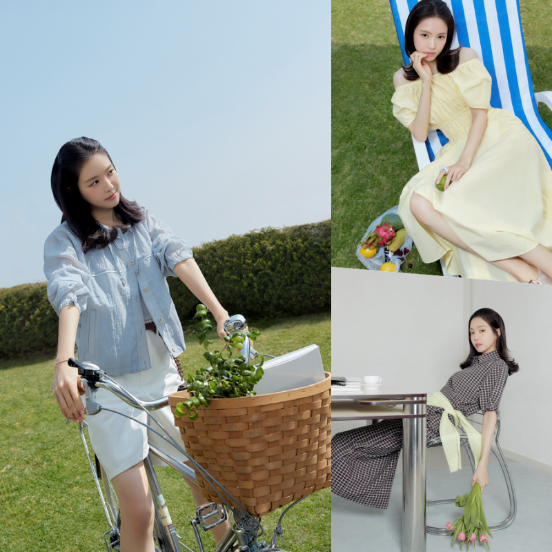 여름 아우터 하나로 피크닉룩 분위기 끝✨ 제이제이지고트 화보 속 손나은 원피스 하객룩 패....