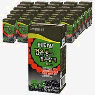 베지밀 검은콩과 검은참깨 두유 32개 - 든든한 아침 영양 한 잔