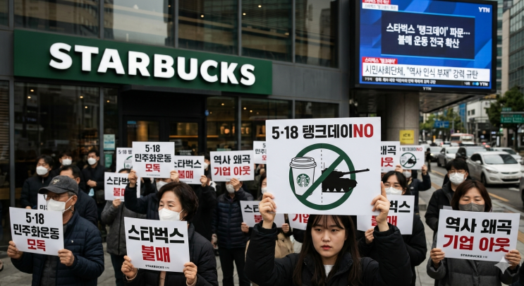 <b>스타벅스</b> ‘5·18 <b>탱크데이</b>’ 논란 총정리: 불매운동 원인부터... 